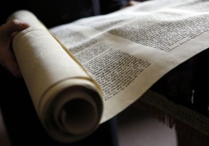 The Torah scroll that Dr. Isador Lieberman plans to deliver to a Jewish congregation in Uganda is pictured June 29, 2011, in Dallas, Texas. (Lara Solt/Dallas Morning News/MCT)